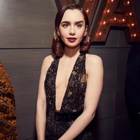 Lily Collins Vanity Fair Oscar Afterparty 2017